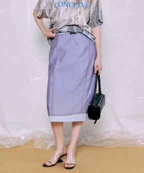 Sheer Layered Color Skirt
