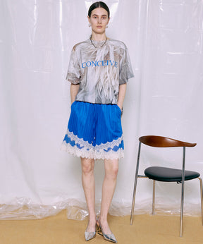 【2026Summer PRE-ORDER】Shadow Stripe Lace Shorts