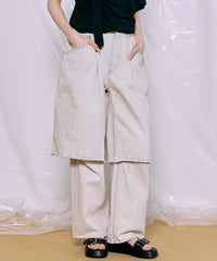 Layered Denim Pants