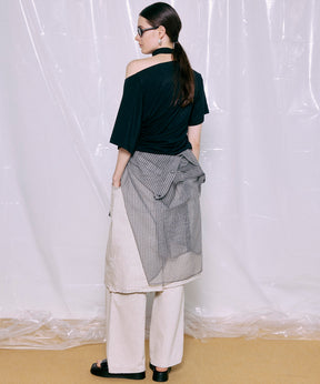 Tie Detail 2WAY Twist T-Shirt