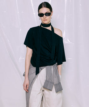 Tie Detail 2WAY Twist T-Shirt