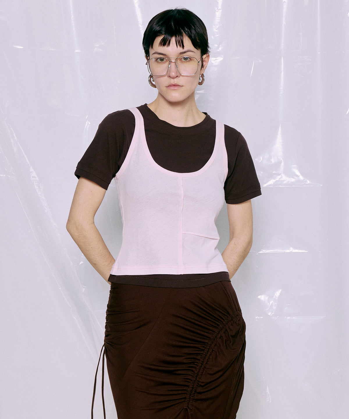 Layered Color Compact T-Shirt