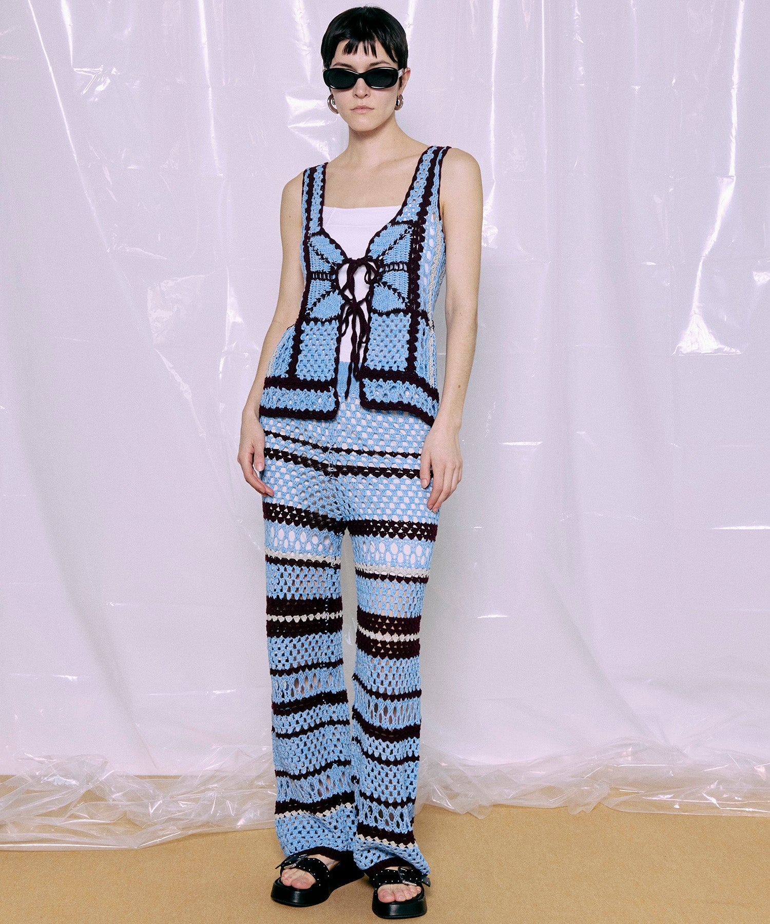 【2026Summer PRE-ORDER】Multi Border Crochet Pants