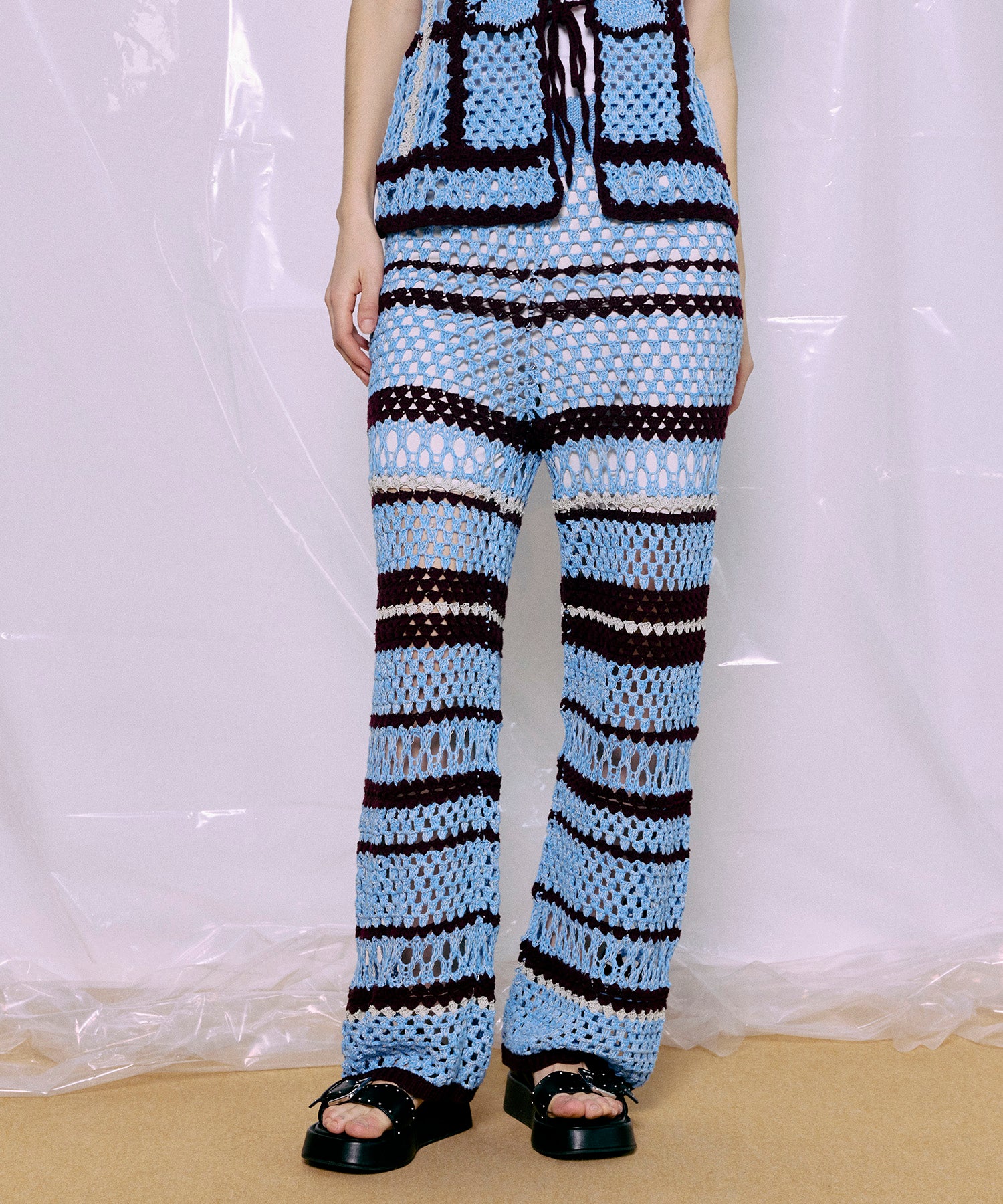 【2026Summer PRE-ORDER】Multi Border Crochet Pants