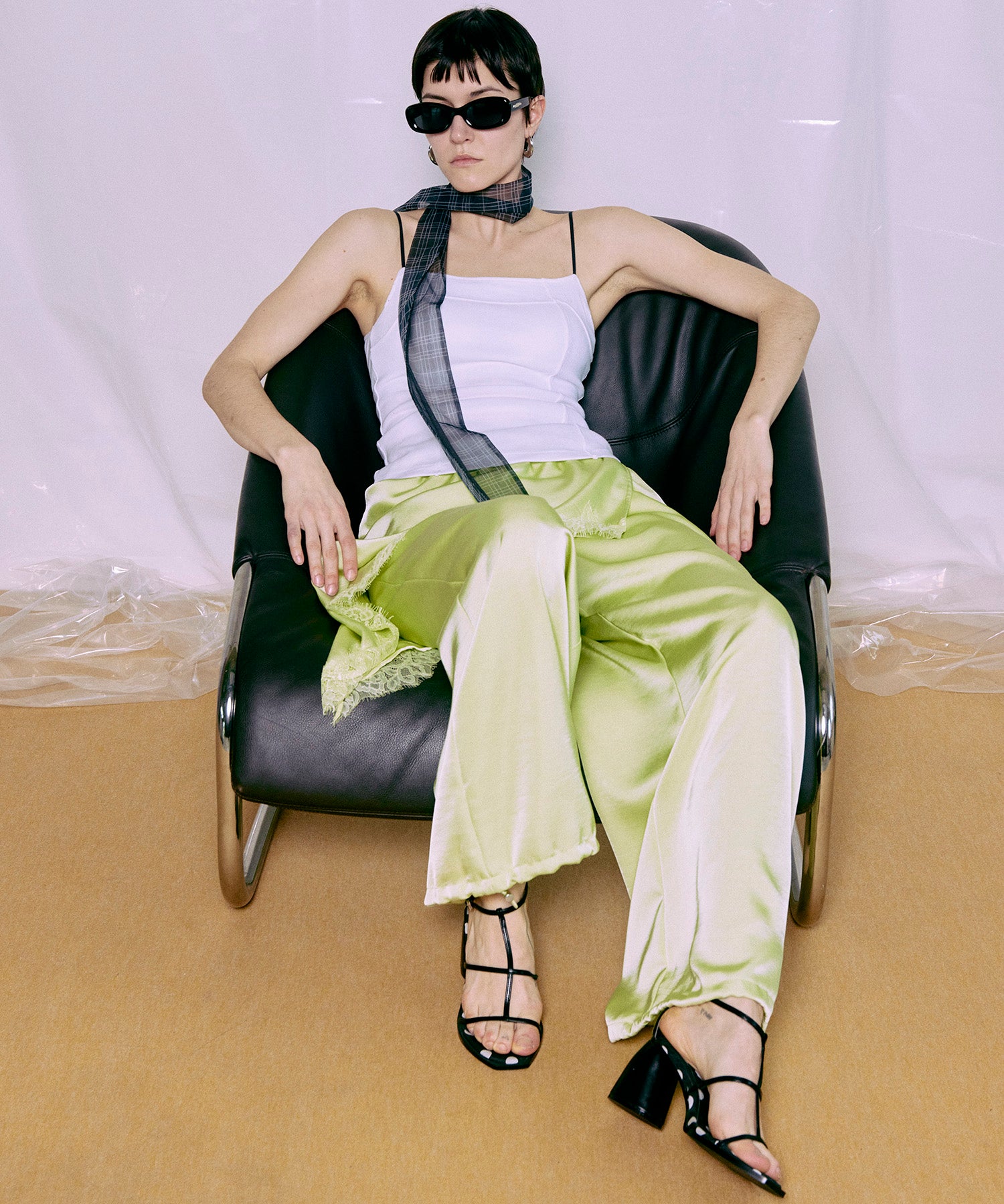 【PRE-ORDER】Wrap Satin Lace Pants