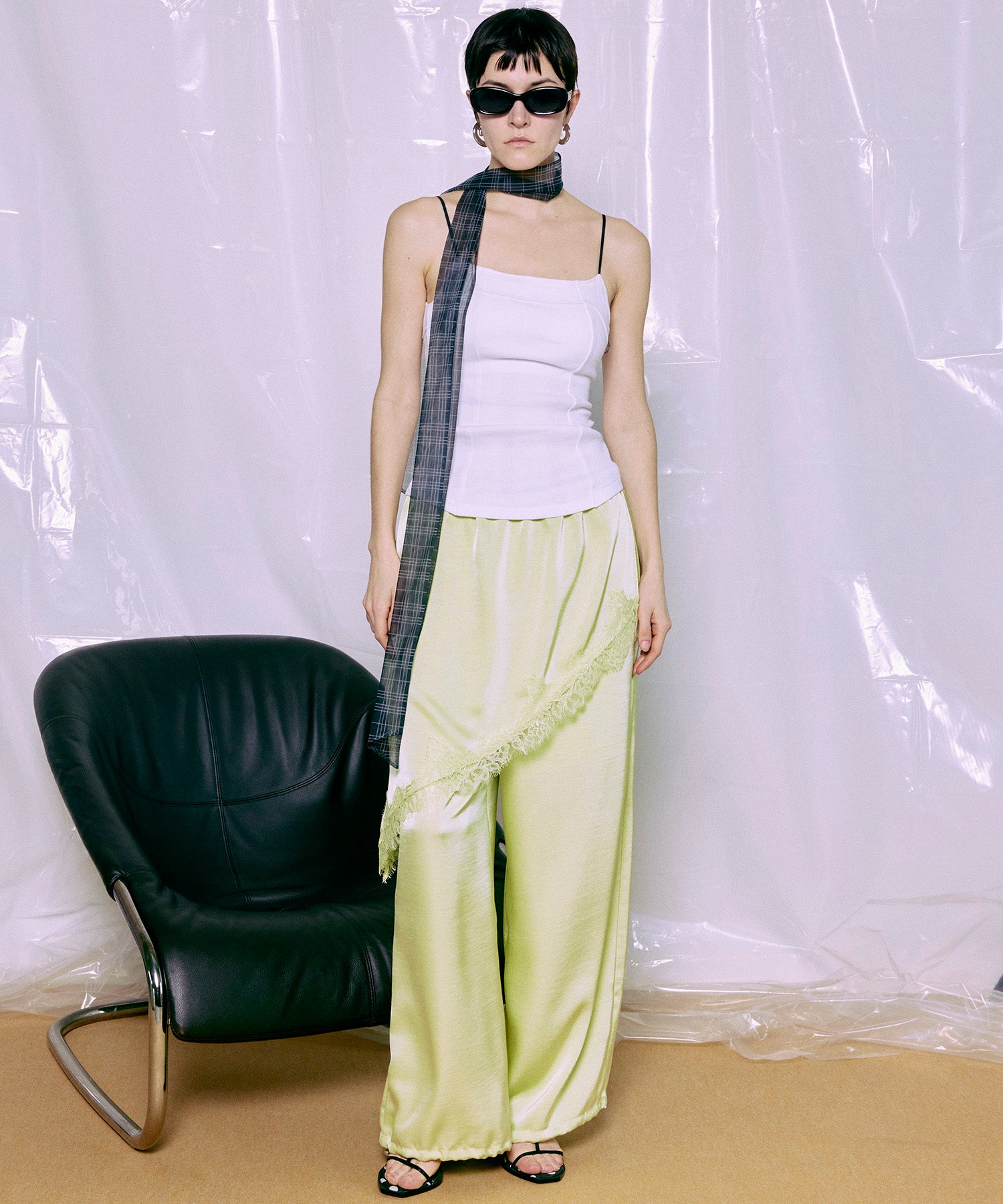 【PRE-ORDER】Wrap Satin Lace Pants