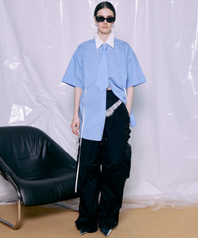 [2026Summer PRE-ORDER] Half-Sleeve Over Tie Shirt