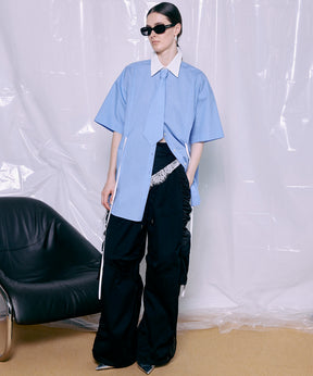 [2026Summer PRE-ORDER] Half-Sleeve Over Tie Shirt