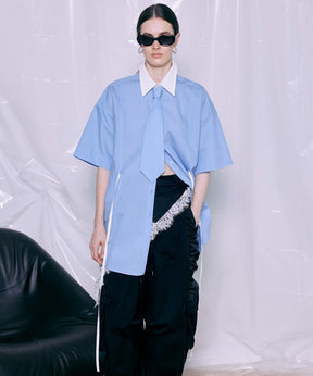 [2026Summer PRE-ORDER] Half-Sleeve Over Tie Shirt