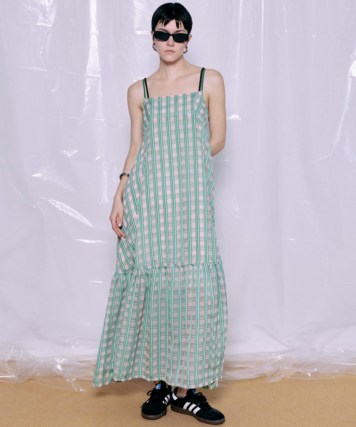 【PRE-ORDER】Multi Check Cami Dress
