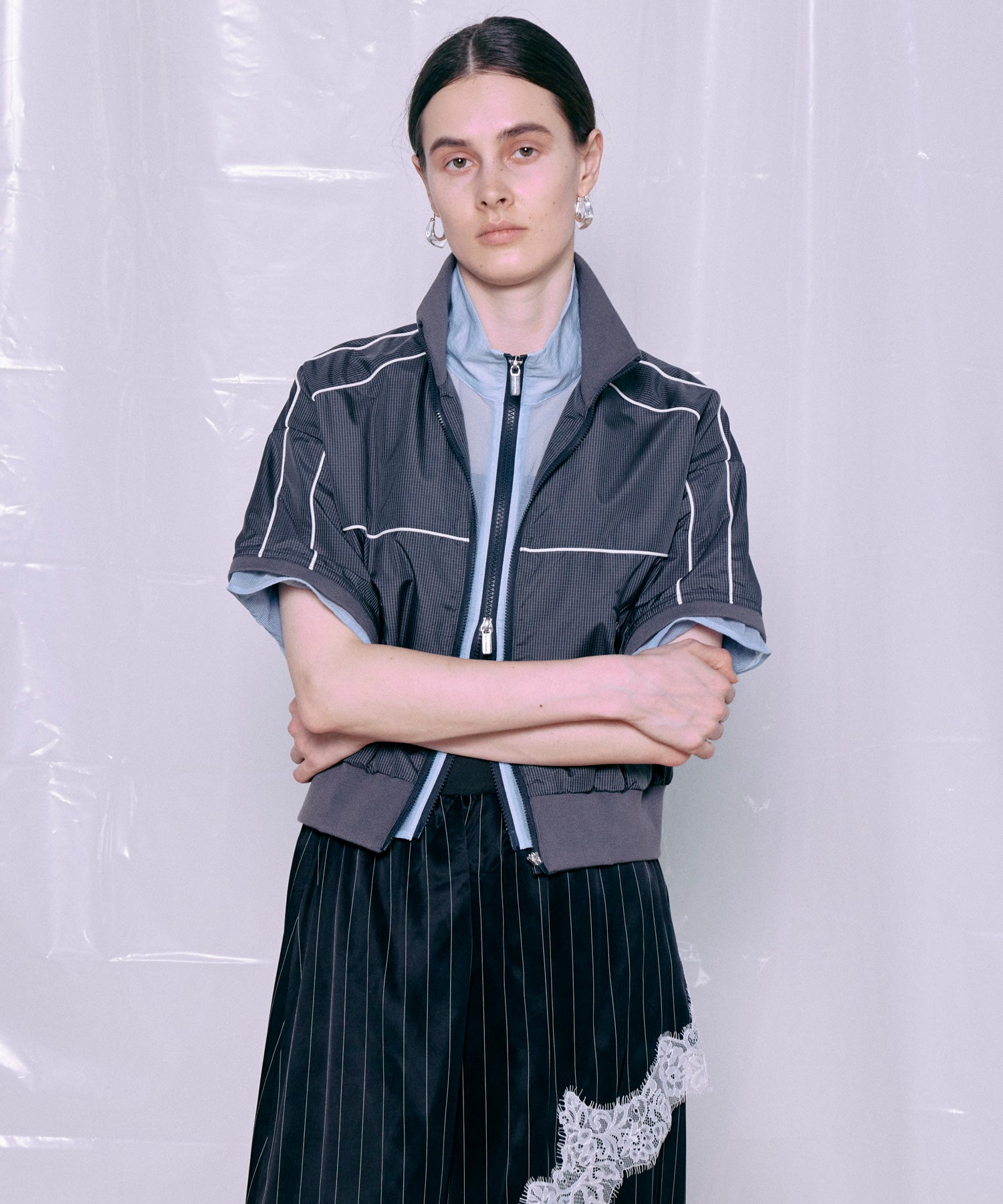 Double Zip Track Blouson