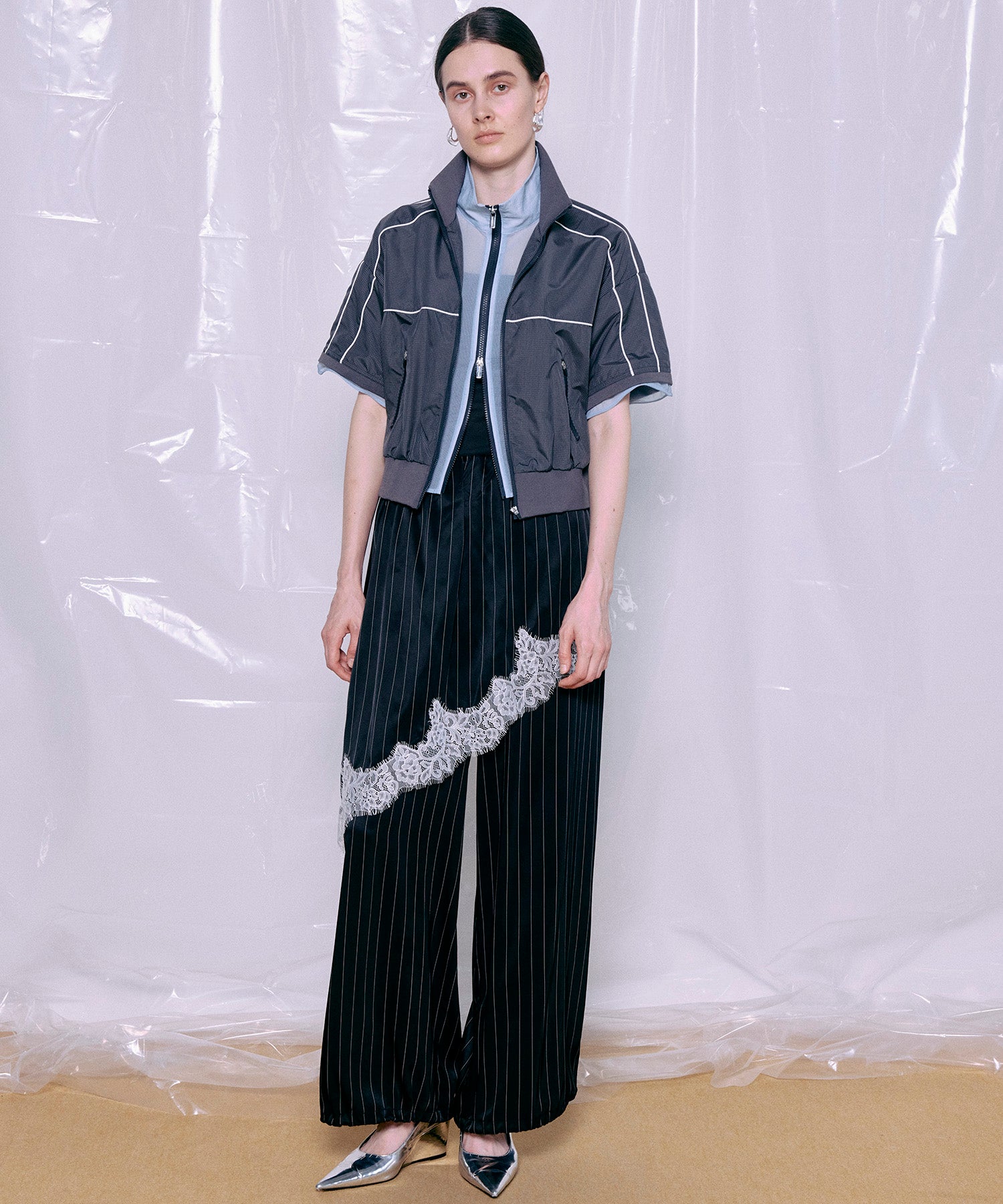【PRE-ORDER】Wrap Satin Lace Pants
