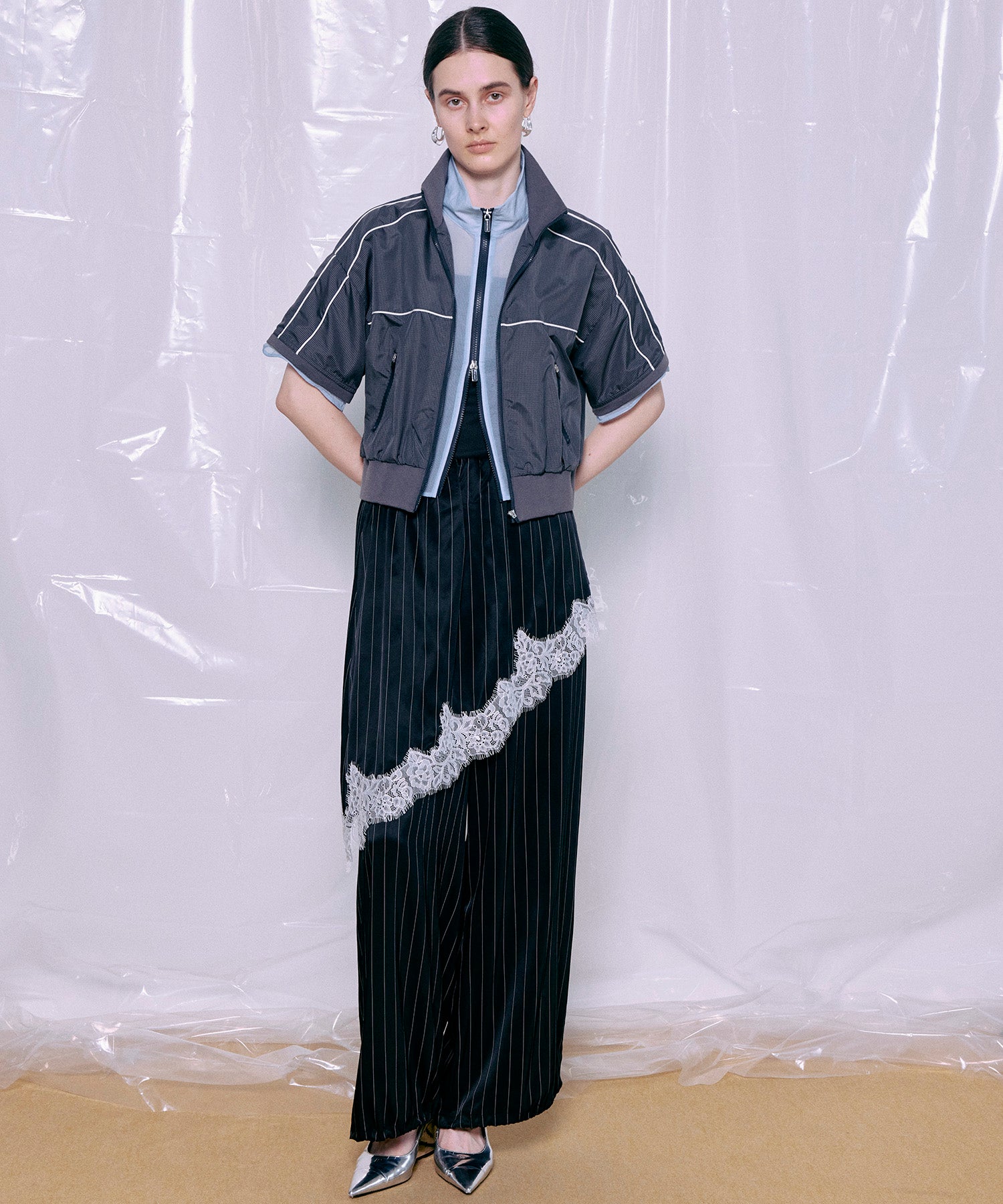 【PRE-ORDER】Wrap Satin Lace Pants
