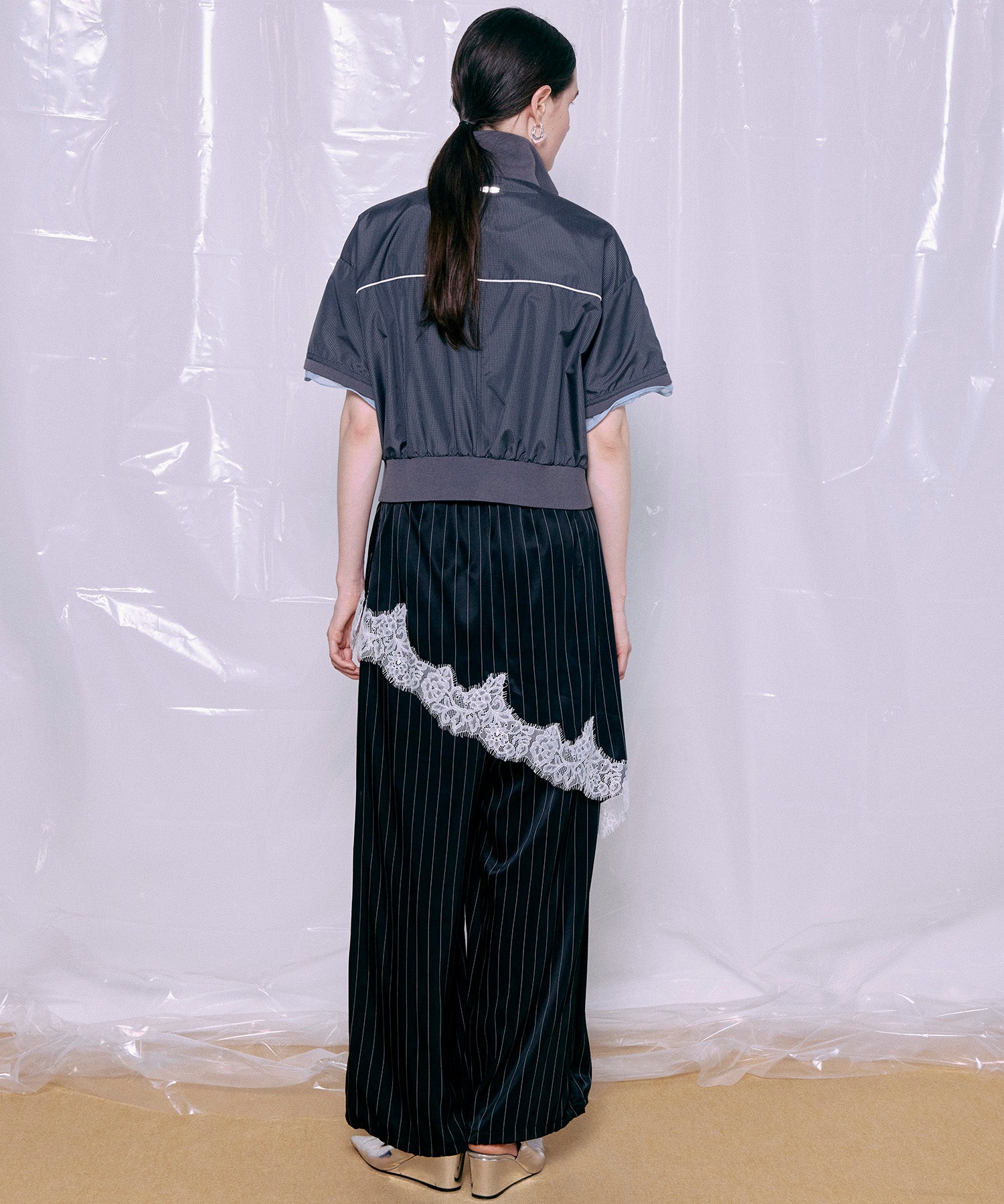 【PRE-ORDER】Wrap Satin Lace Pants