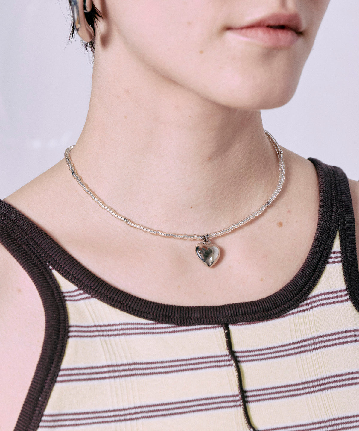 심장 구슬 목걸이