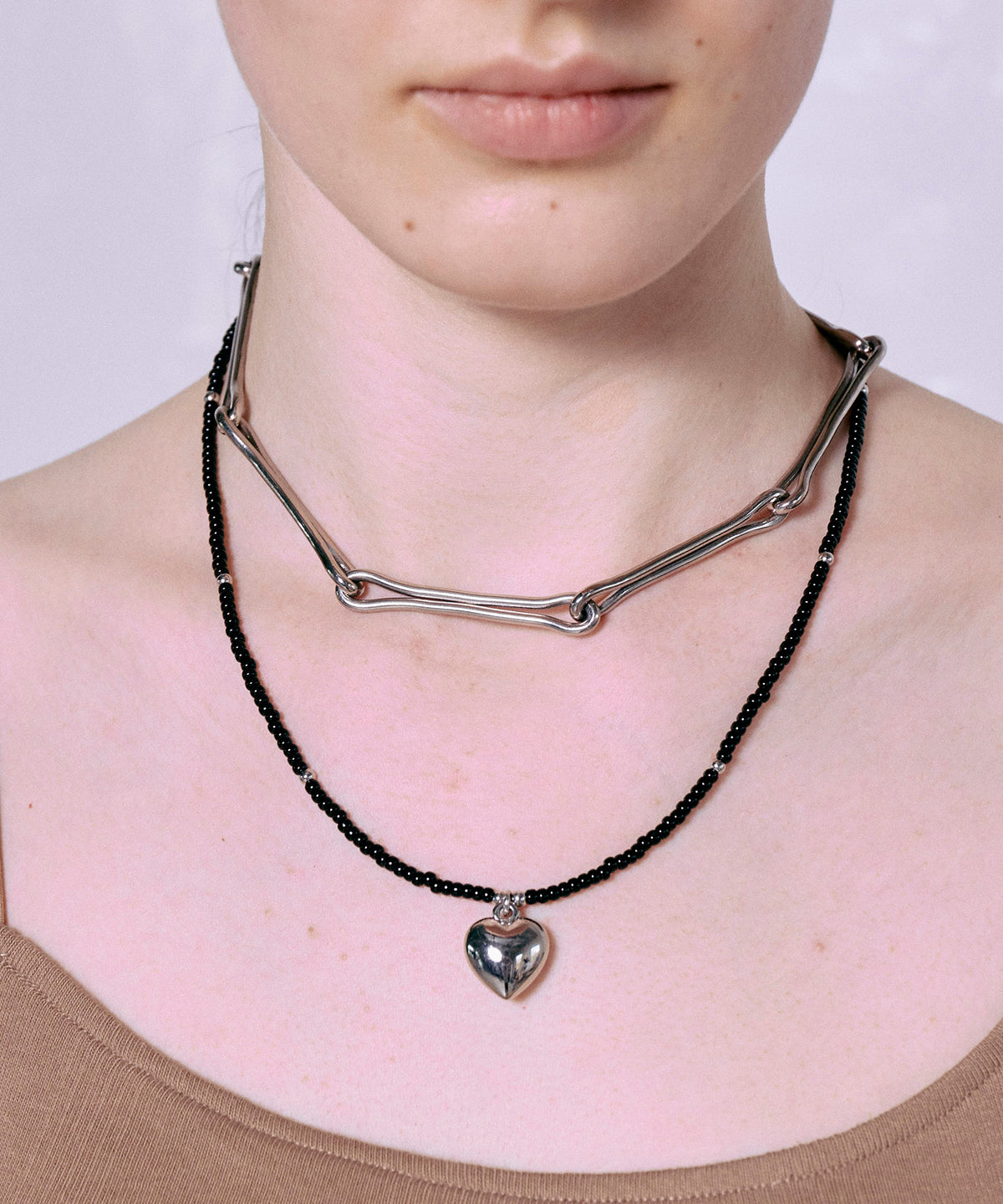 심장 구슬 목걸이