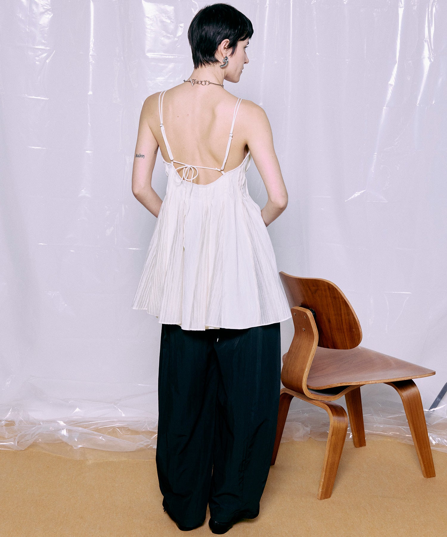 Tuck Cocoon Color Pants