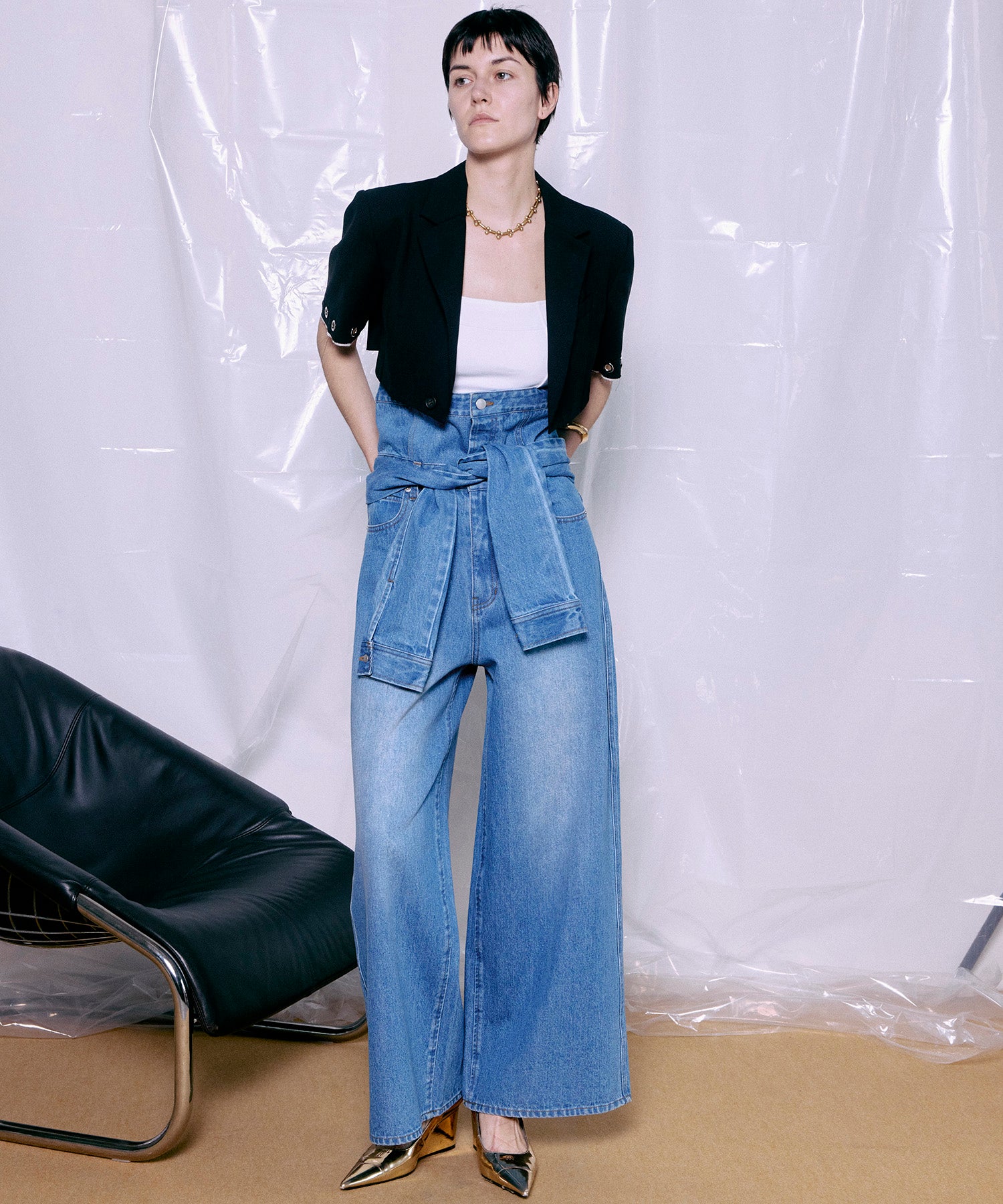 【2026Summer PRE-ORDER】2WAY High-Waist Wide Denim