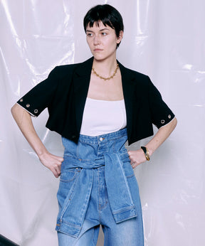 Eyelet Short Jacket