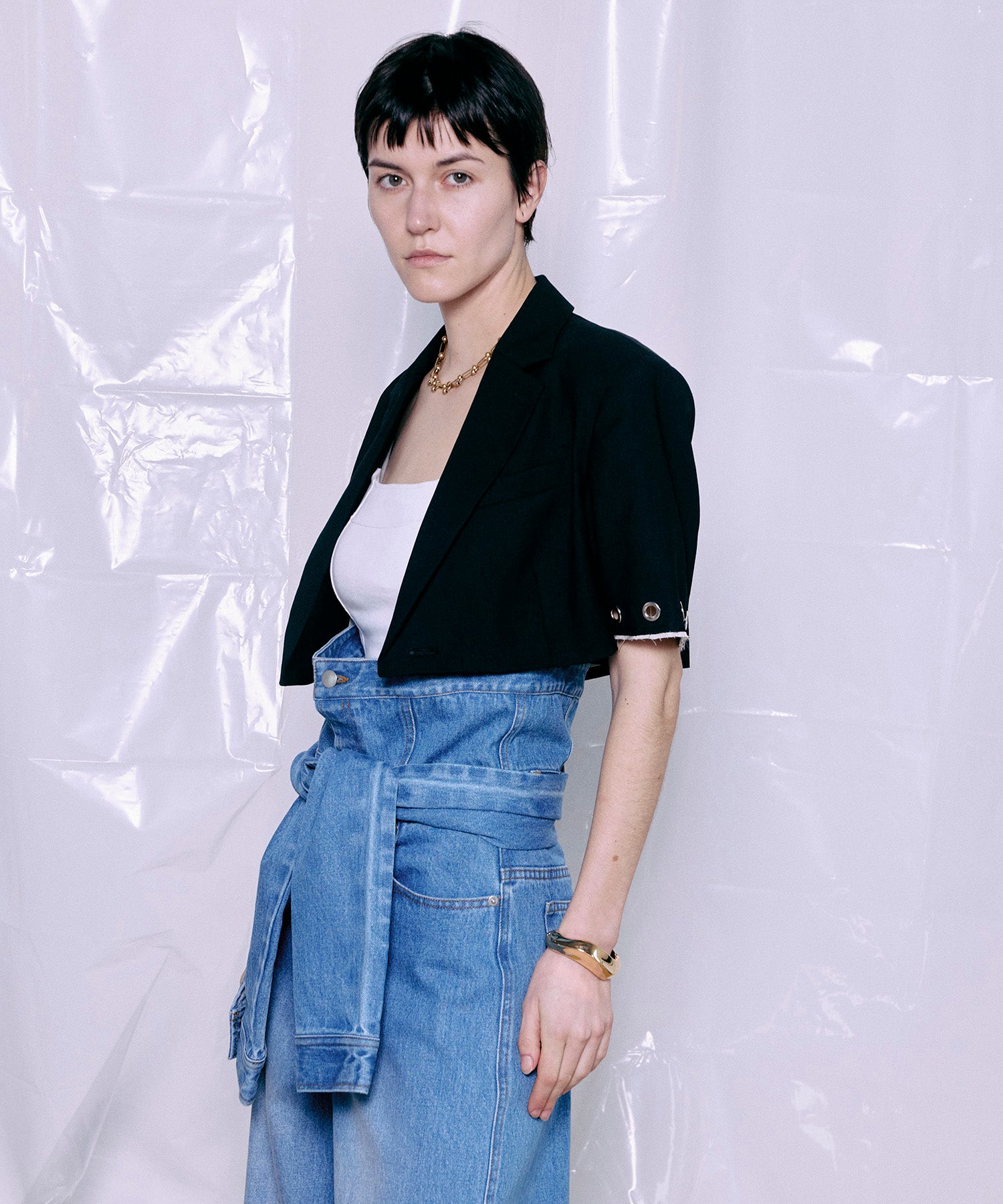Eyelet Short Jacket