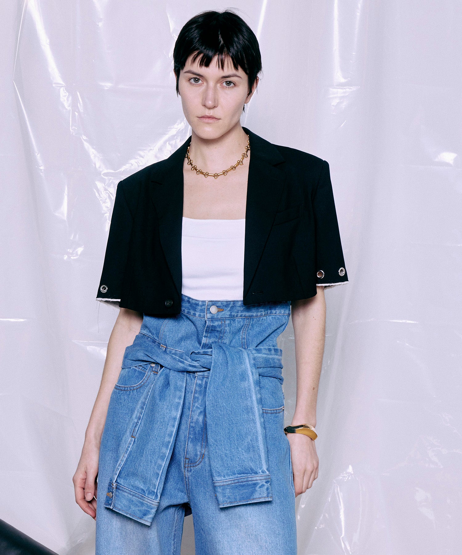 Eyelet Short Jacket