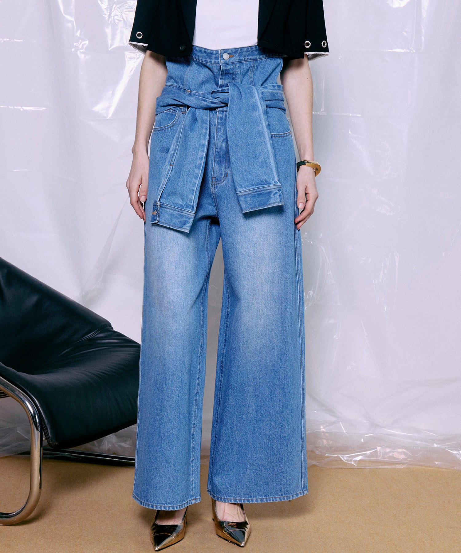 【2026Summer PRE-ORDER】2WAY High-Waist Wide Denim