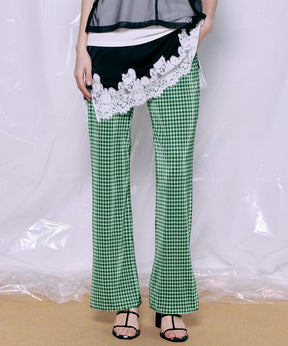 Check Pleated Pants