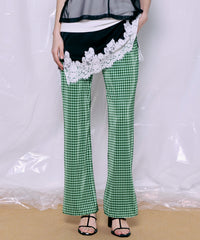 Check Pleated Pants