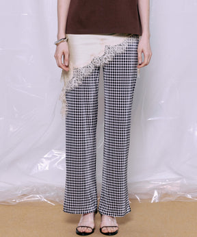 Check Pleated Pants
