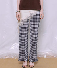 Check Pleated Pants