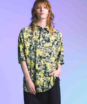 [한정판] 원래 그래픽 프라임-오버 일반 칼라 짧은 슬리브 셔츠