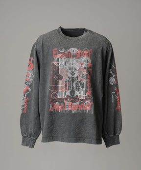 Artist Graphical Embroidery Prime-Over Crew Neck Long Sleeve T-Shirt