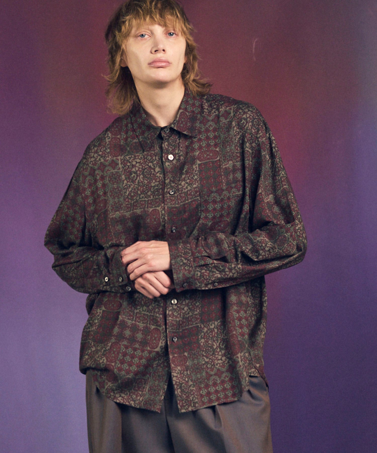 絶版　La Milano　ポリティチ　イタリア製トランプ Italian Dead Stock Fabric】Prime-Over Souvenir Jacket