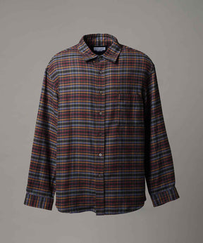 [意大利死库织物]原始的常规领绒布衬衫