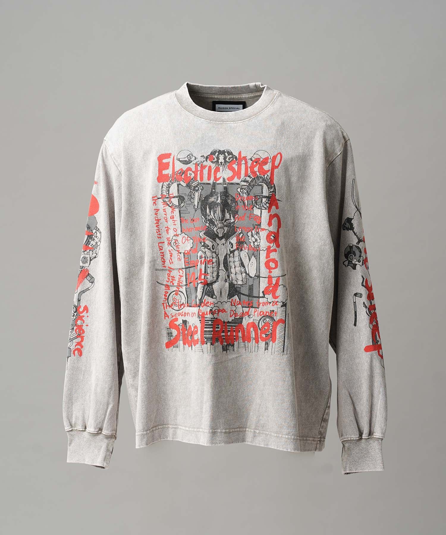 Artist Graphical Embroidery Prime-Over Crew Neck Long Sleeve T-Shirt