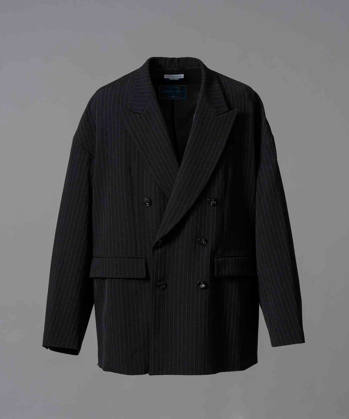 【12/14（土）12:00販売開始】【Italian Dead Stock Fabric】Prime-Over Peaked Lapel Double Tailored Jacket