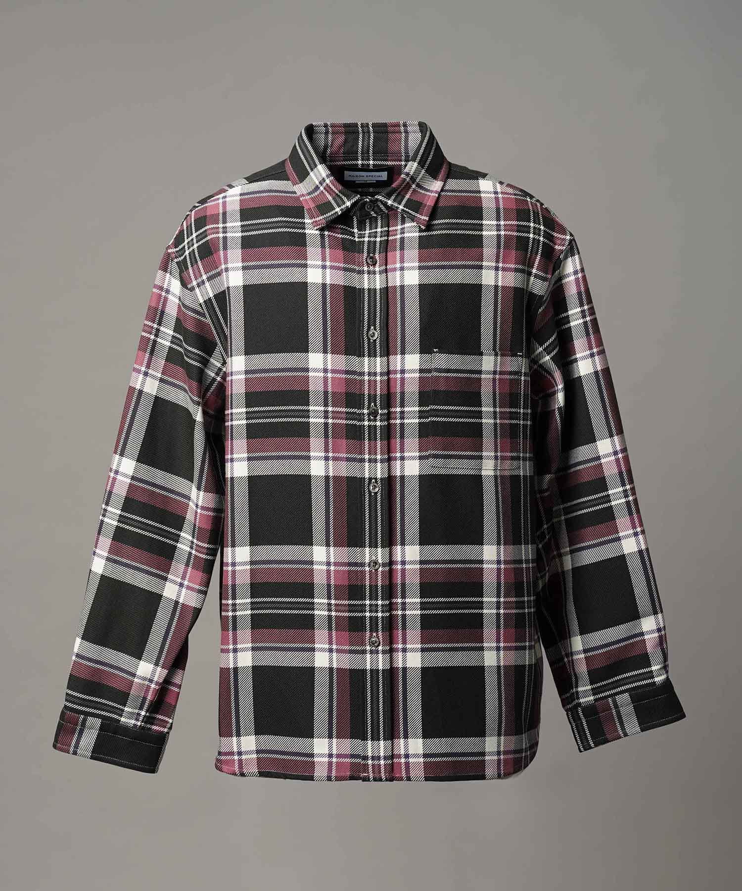 [意大利死库织物]原始的常规领绒布衬衫