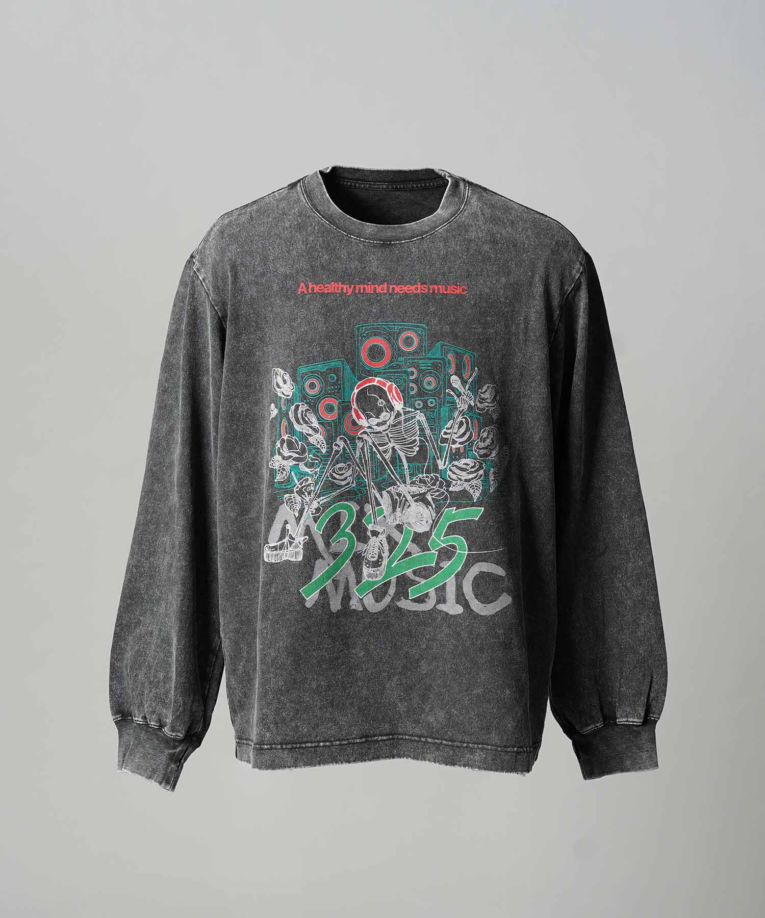 Artist Graphical Embroidery Prime-Over Crew Neck Long Sleeve T-Shirt