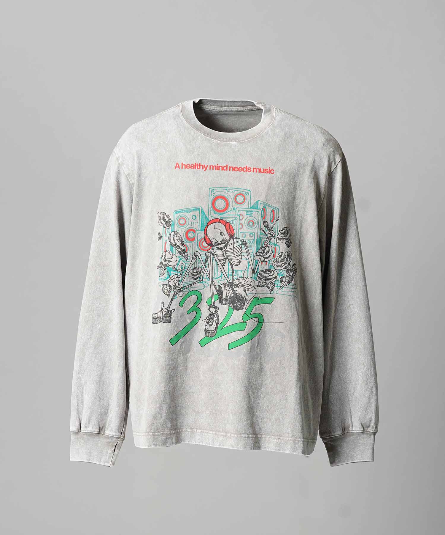 Artist Graphical Embroidery Prime-Over Crew Neck Long Sleeve T-Shirt