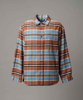 [意大利死库织物]原始的常规领绒布衬衫