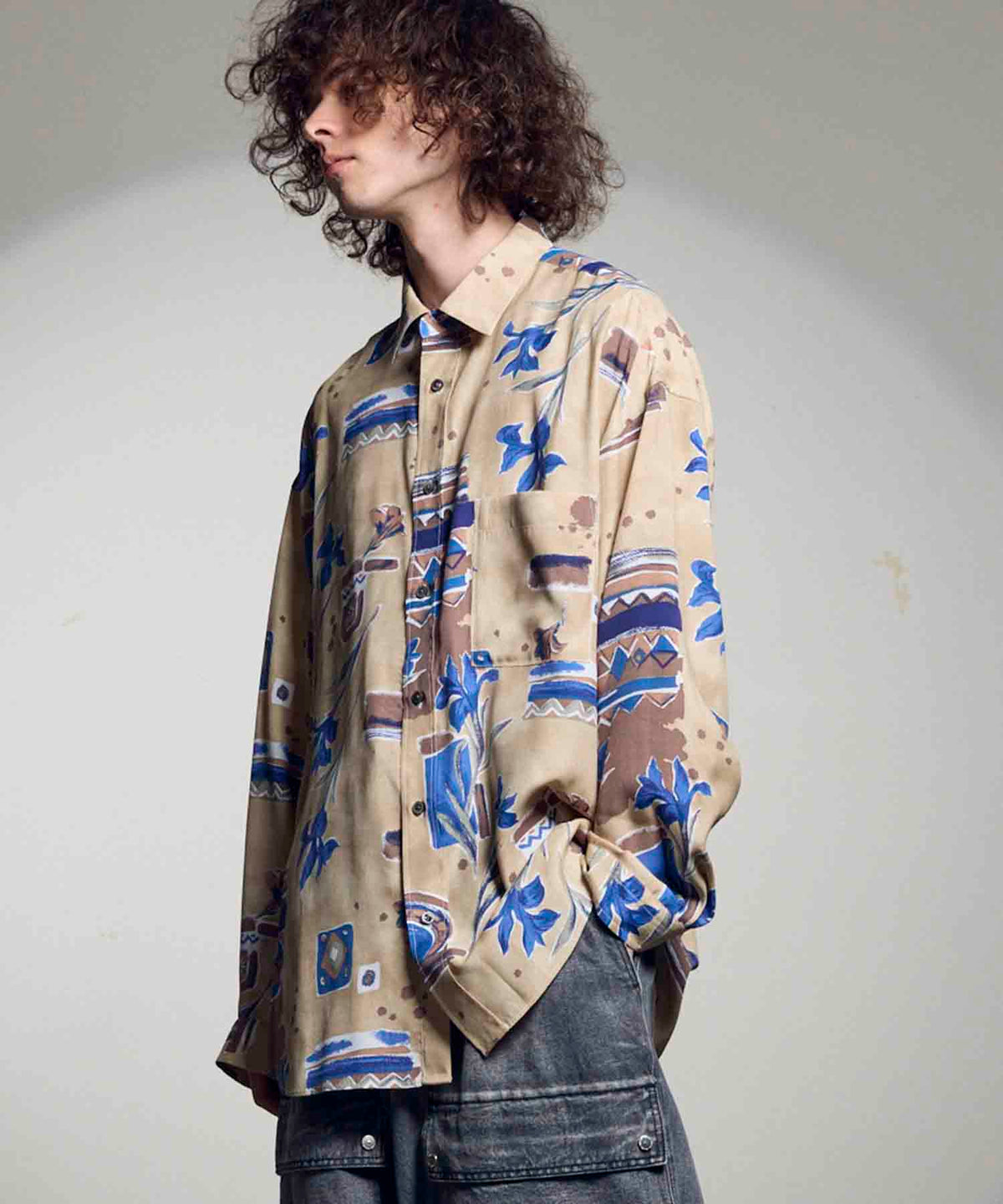 【12/14（土）12:00販売開始】【Italian Dead Stock Fabric】Prime-Over Regular Collar Shirt