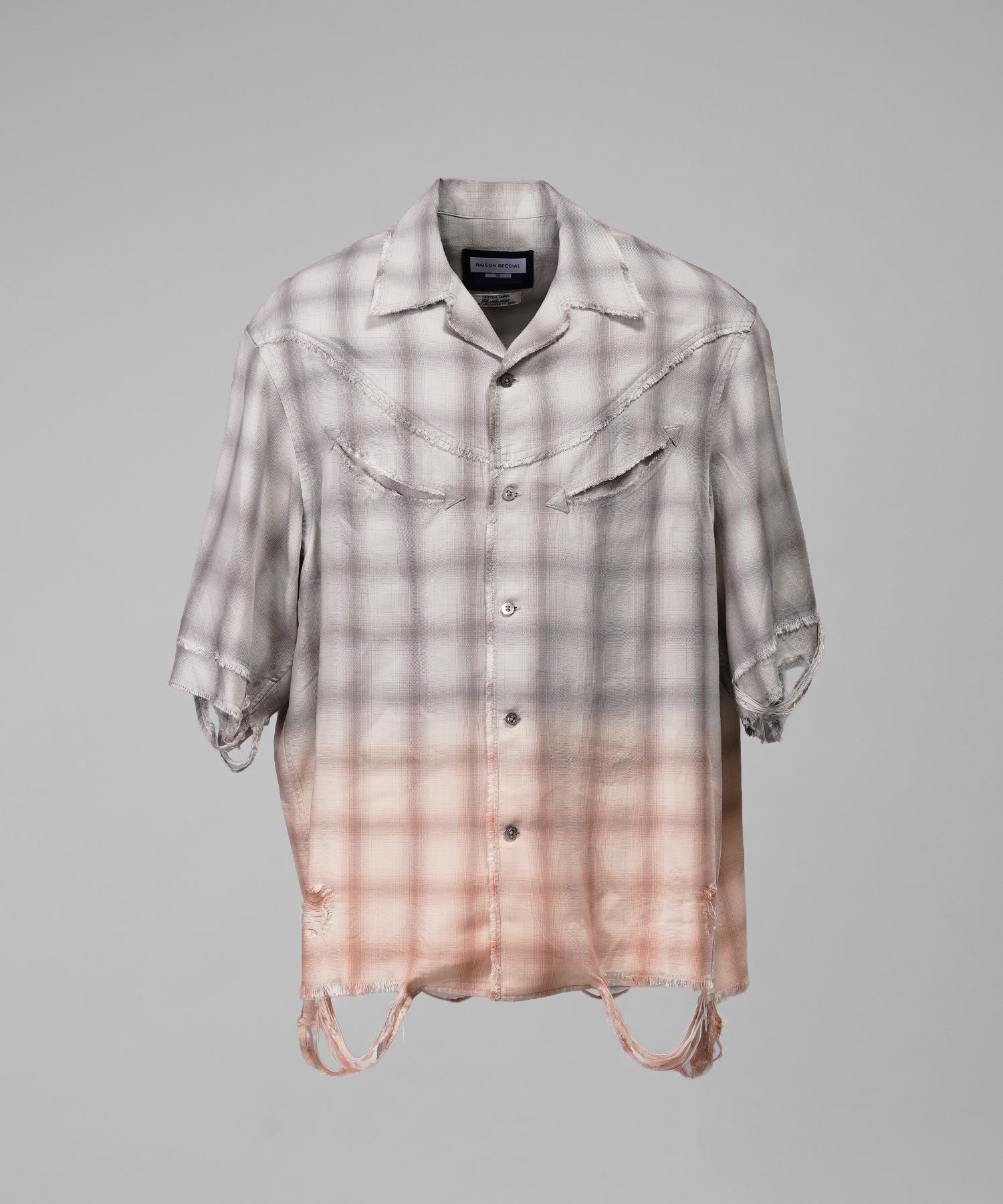 [26SS PRE-ORDER] Destroy Damage Prime-Over Ombre Check Short Sleeve Shirt
