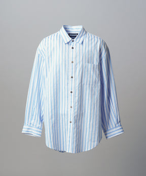 Italian Dead Stock Fabric Prime-Over Regular Collar Heavy-Weight Flannel Shirt Blouson