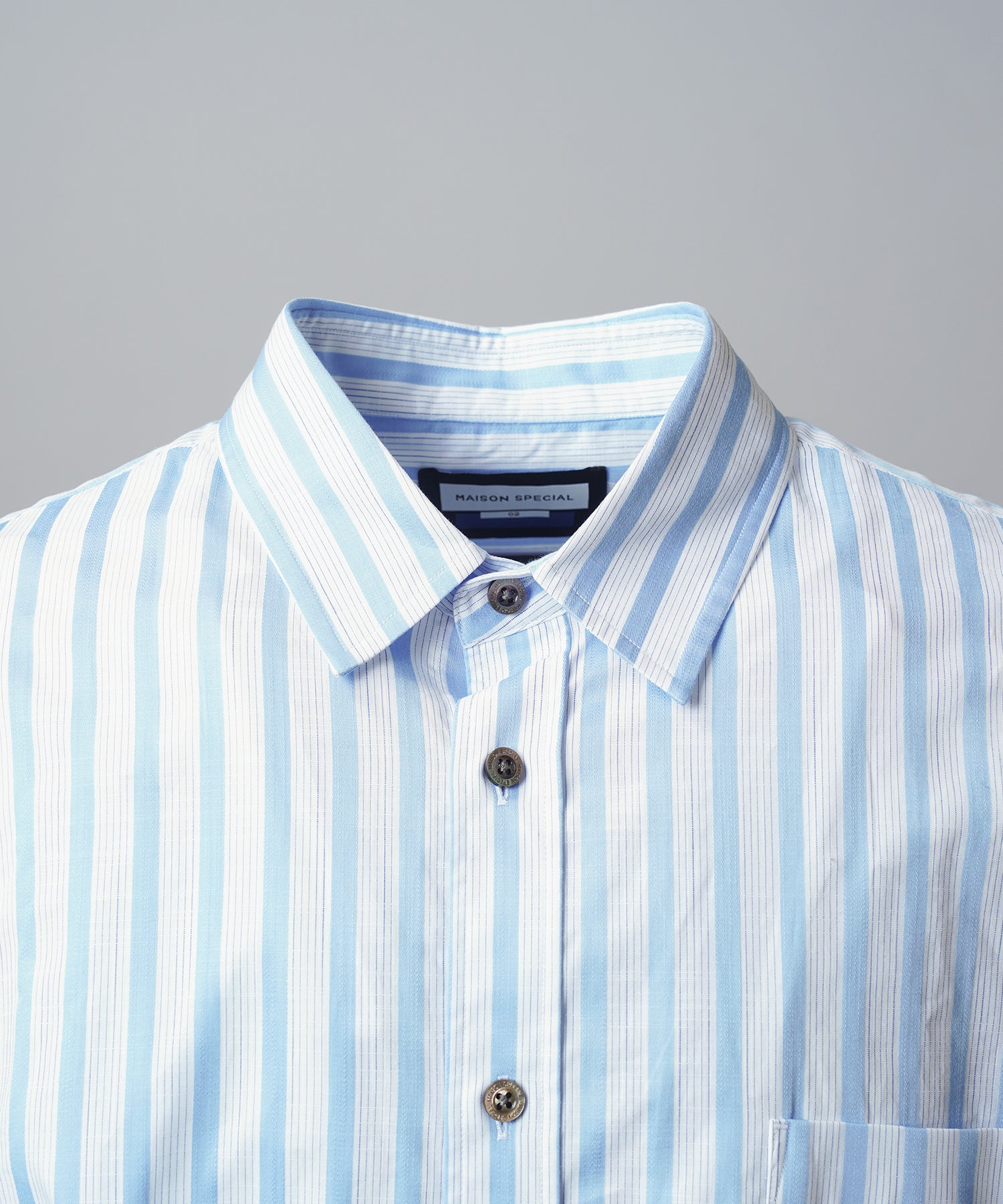 Italian Dead Stock Fabric Prime-Over Regular Collar Heavy-Weight Flannel Shirt Blouson