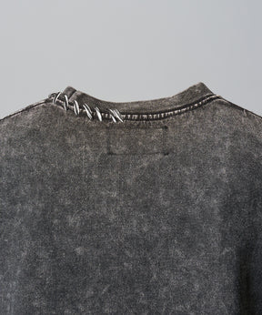 【26ss PRE-ORDER】Flower Patchwork Vintage Like Prime-Over Sweat Zip Hoodie