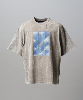 【26ss PRE-ORDER】Flower Patchwork Vintage Like Prime-Over Sweat Zip Hoodie