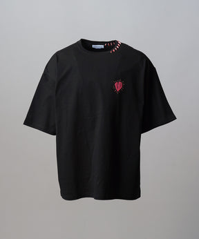 【26ss PRE-ORDER】Flower Patchwork Vintage Like Prime-Over Sweat Zip Hoodie