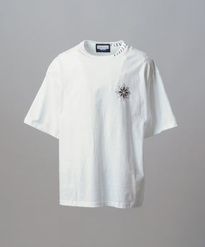 【26ss PRE-ORDER】Flower Patchwork Vintage Like Prime-Over Sweat Zip Hoodie