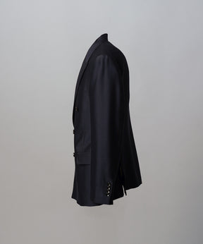 [26SS PRE-ORDER] Silk Wool Dress-Fit Peak Lapel 6B Double-breasted Jacket