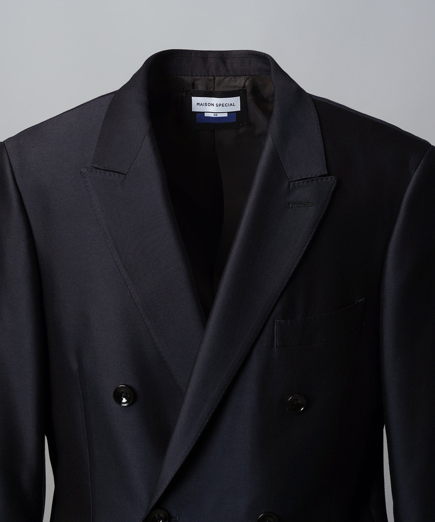 [26SS PRE-ORDER] Silk Wool Dress-Fit Peak Lapel 6B Double-breasted Jacket